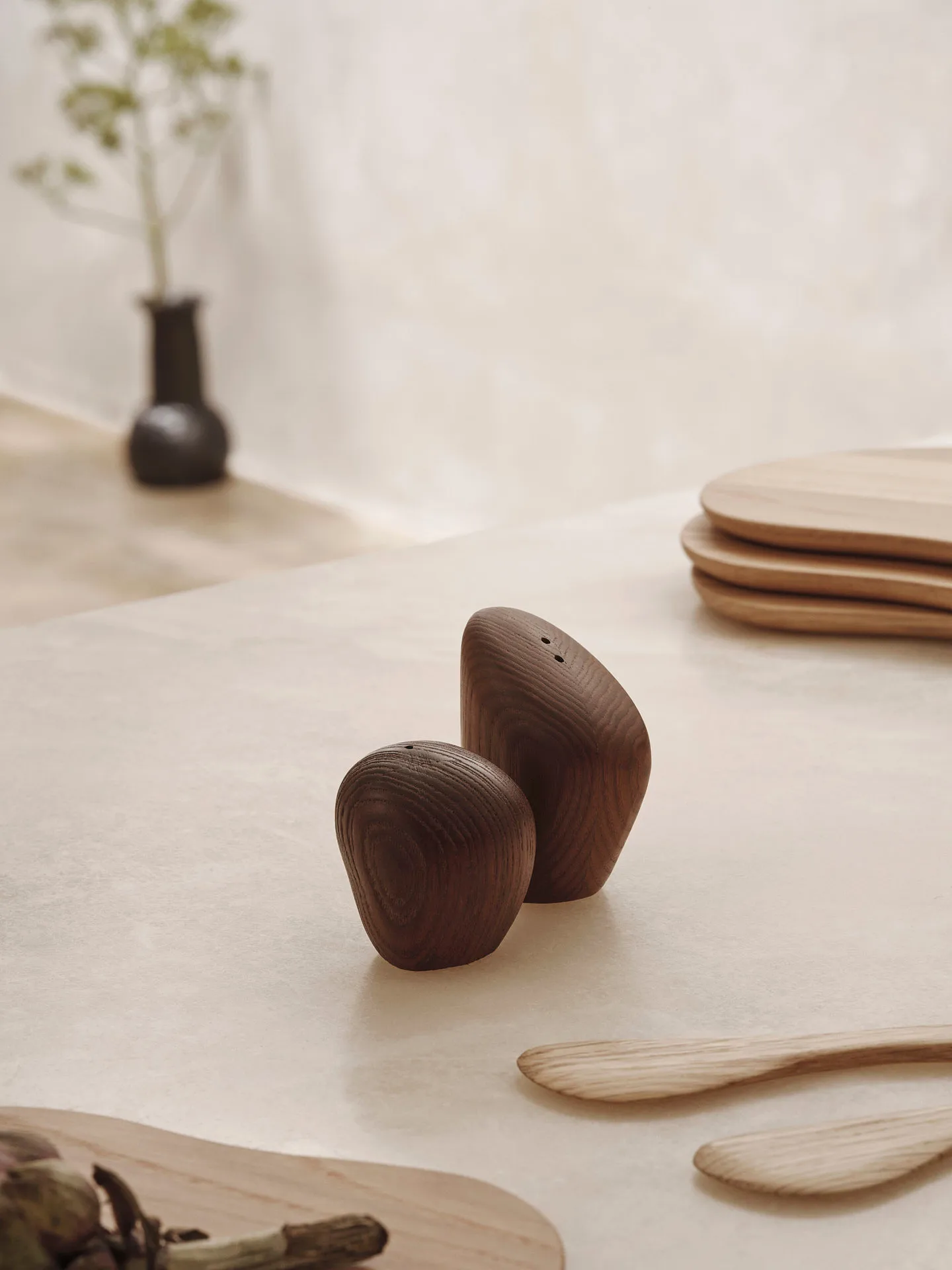 Cairn salt- och pepparkar 2 delar, Dark brown Ferm Living
