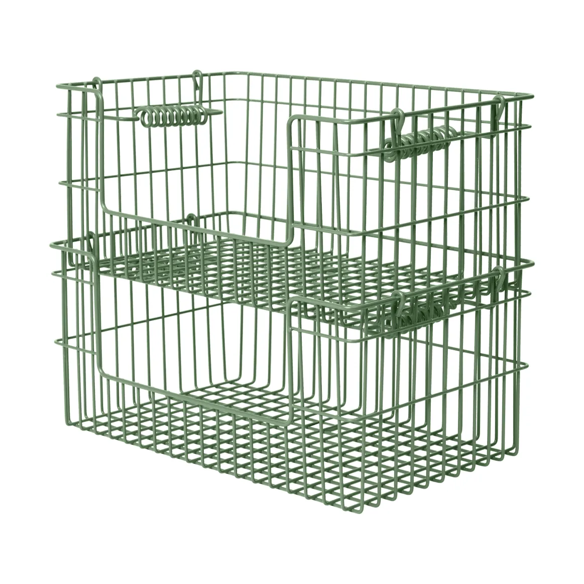 Cala stapelbar korg 2-pack, Verdant green, 28,7x18x13 cm Ferm Living