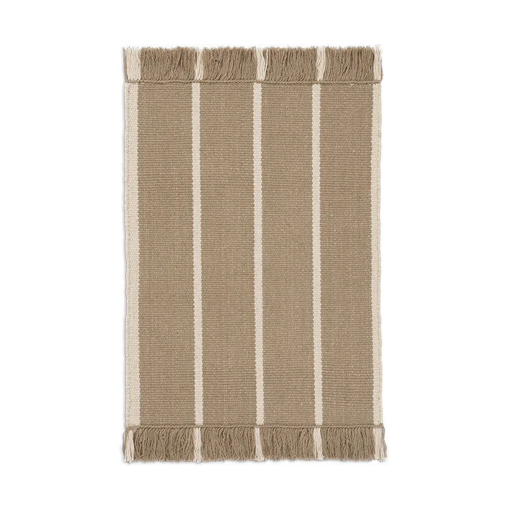 Calm kelim dörrmatta, Dark Sand, Off-white, 50x70 cm Ferm Living