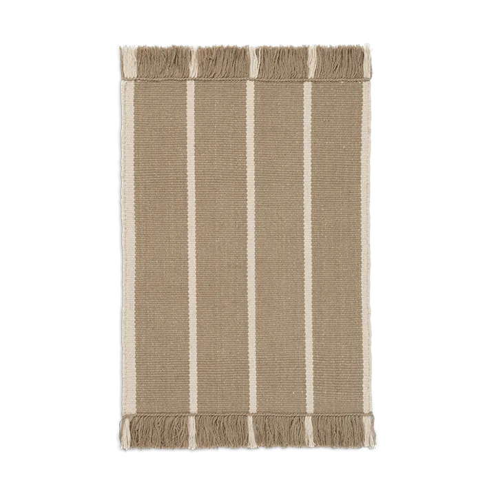 Calm kelim dörrmatta - Dark Sand, Off-white, 50x70 cm - Ferm Living