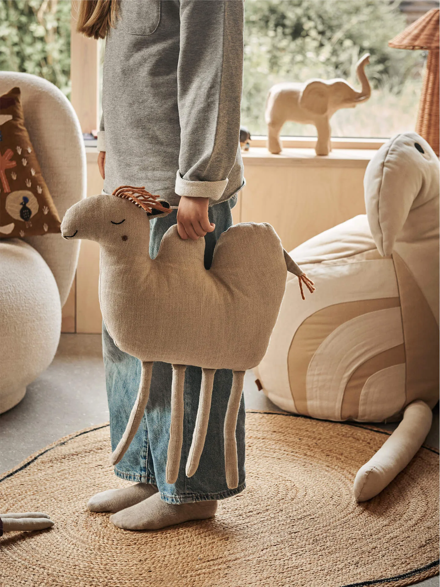Camel kudde 47x51 cm, Natural Ferm Living