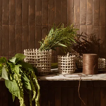 Ceramic flätad korg Ø23,5 cm - Cashmere - Ferm Living