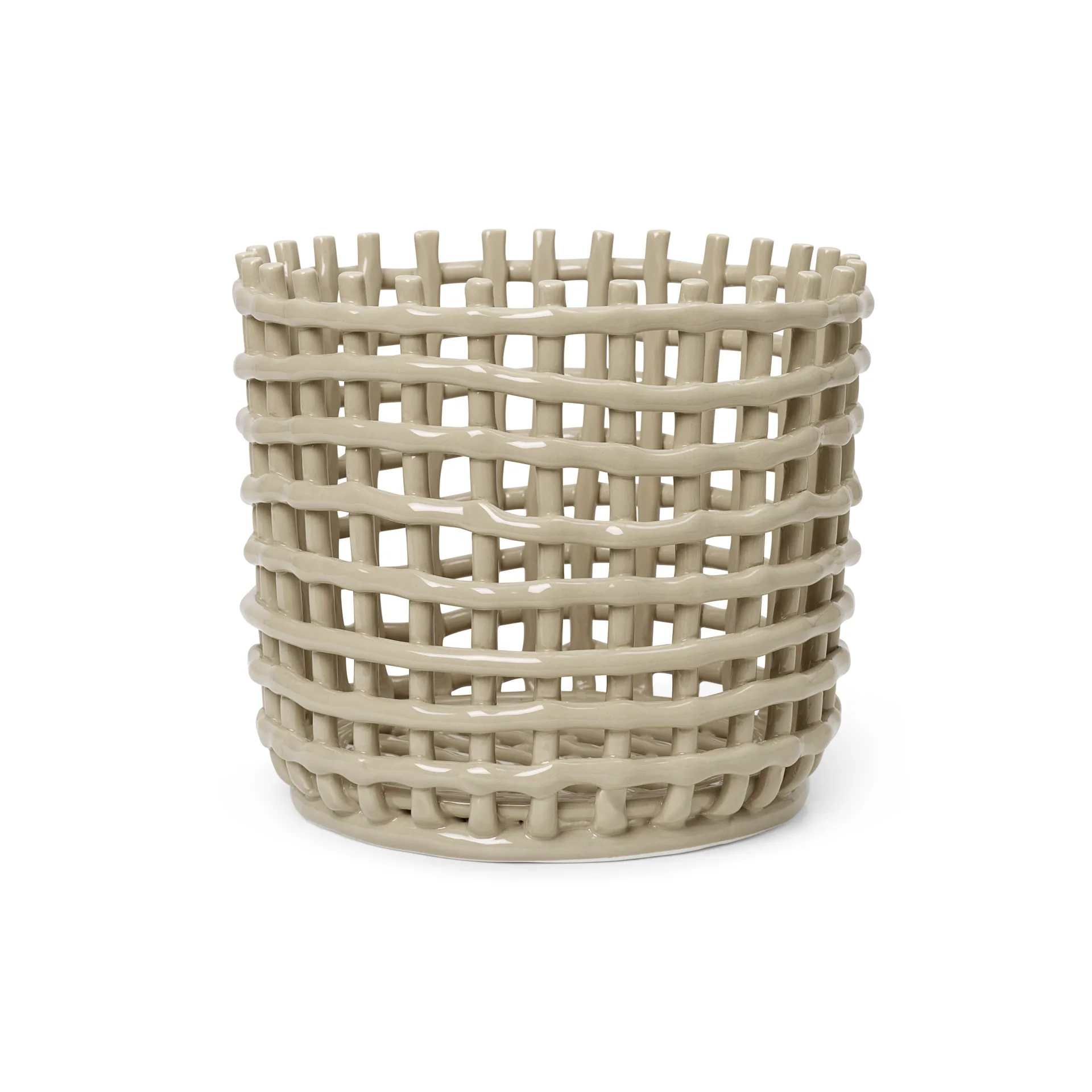 Ceramic flätad korg Ø23,5 cm, Cashmere Ferm Living