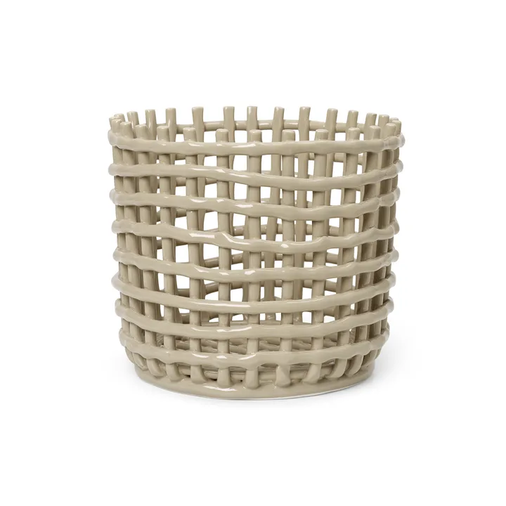 Ceramic flätad korg Ø23,5 cm - Cashmere - Ferm Living