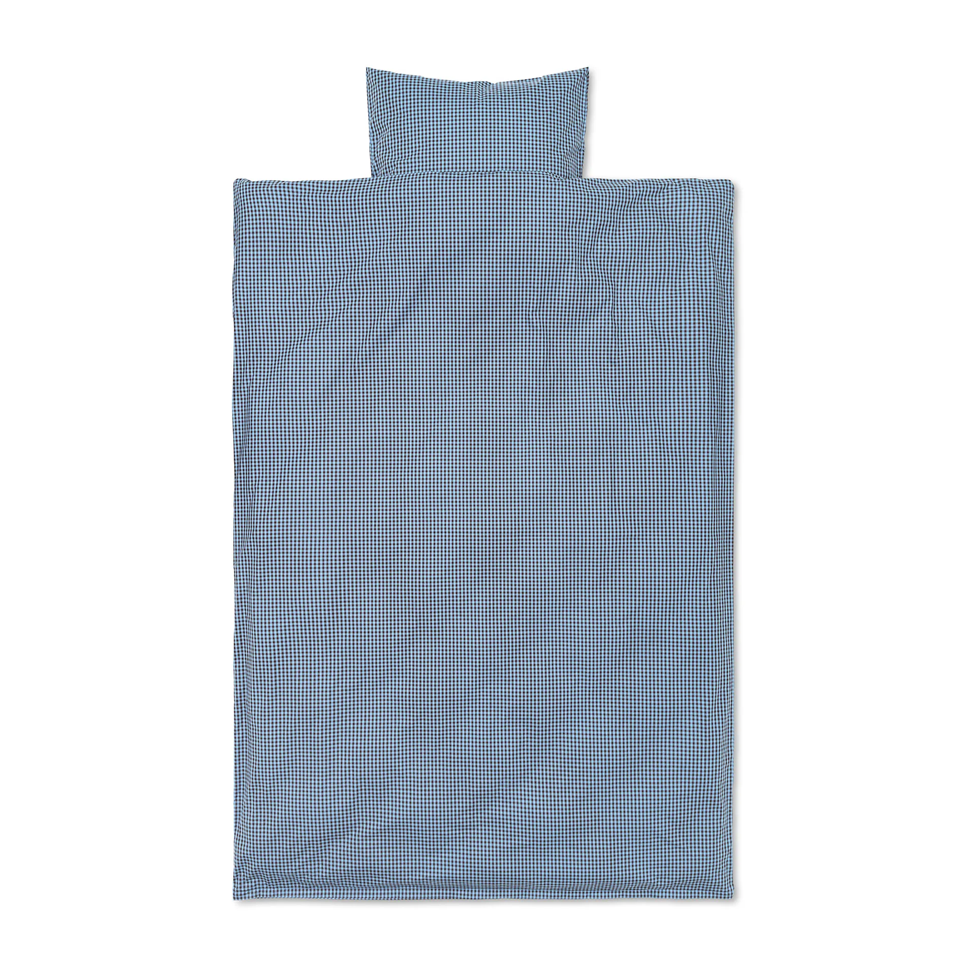 Check bäddset 140x200 cm, Faded blue-choco Ferm Living