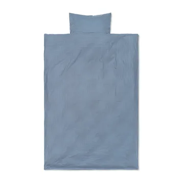 Check bäddset 140x200 cm - Faded blue-choco - Ferm Living