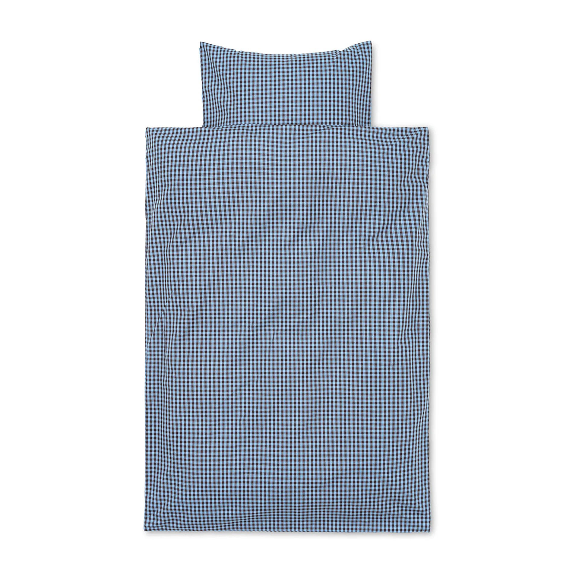 Check bäddset baby 70x100 cm, Faded blue-choco Ferm Living