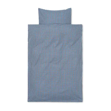 Check bäddset baby 70x100 cm - Faded blue-choco - Ferm Living
