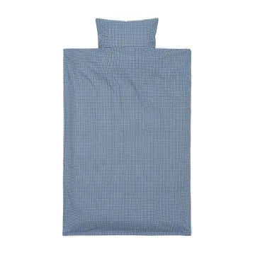 Check bäddset junior 100x140 cm - Faded blue-choco - Ferm Living