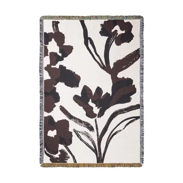 Cilla tapestry pläd 120x170 cm - Off-white-Dark grape - Ferm Living