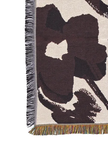 Cilla tapestry pläd 120x170 cm - Off-white-Dark grape - Ferm Living