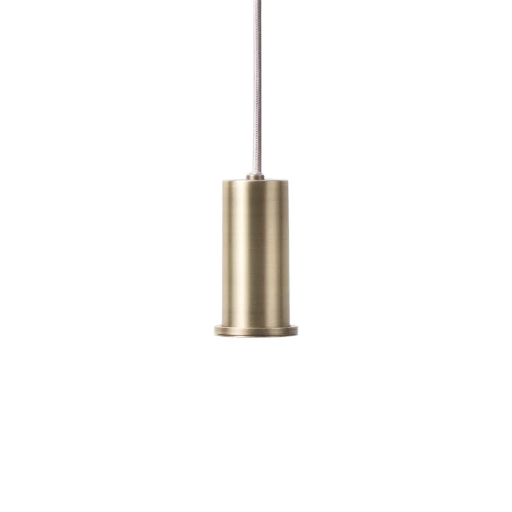 Collect taklampa liten, mässing, silverfärgad sladd Ferm Living