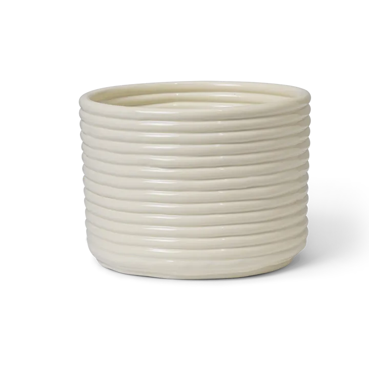 Corduroy kruka Ø20x15 cm - Off white - Ferm Living