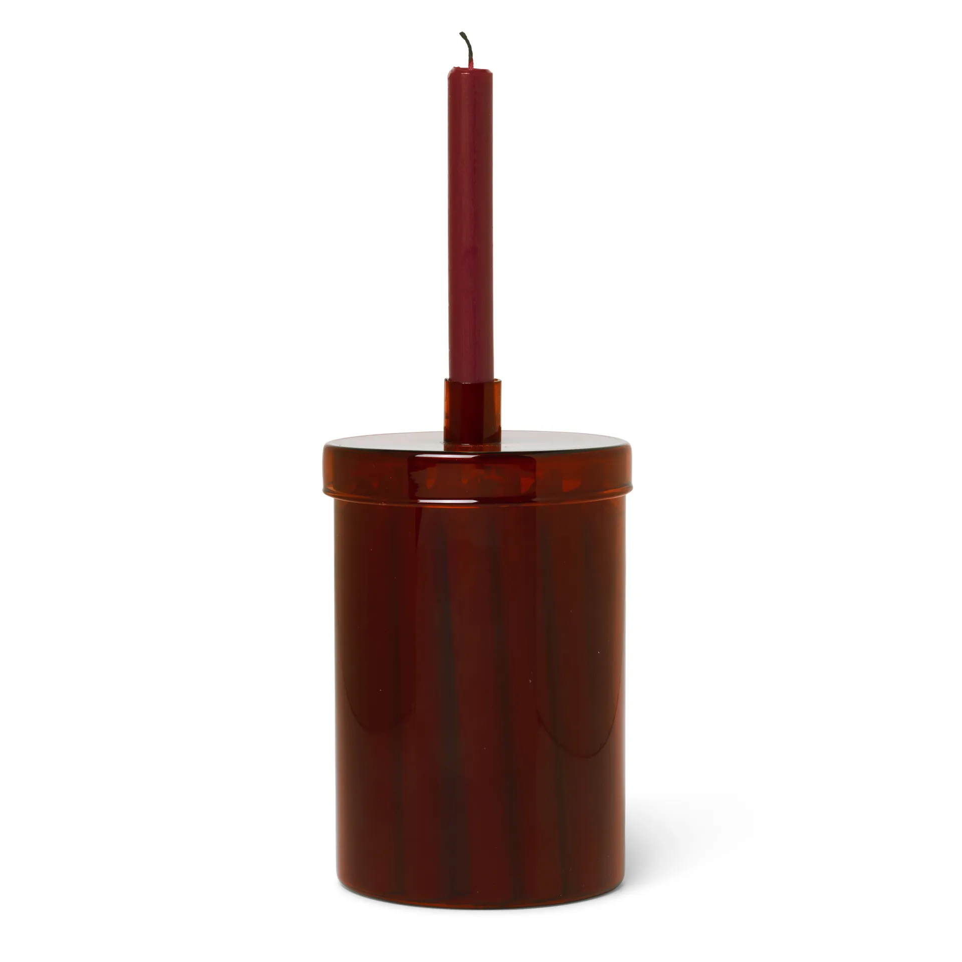 Countdown to Christmas glasburk med 24 ljus, Mörkröd Ferm Living