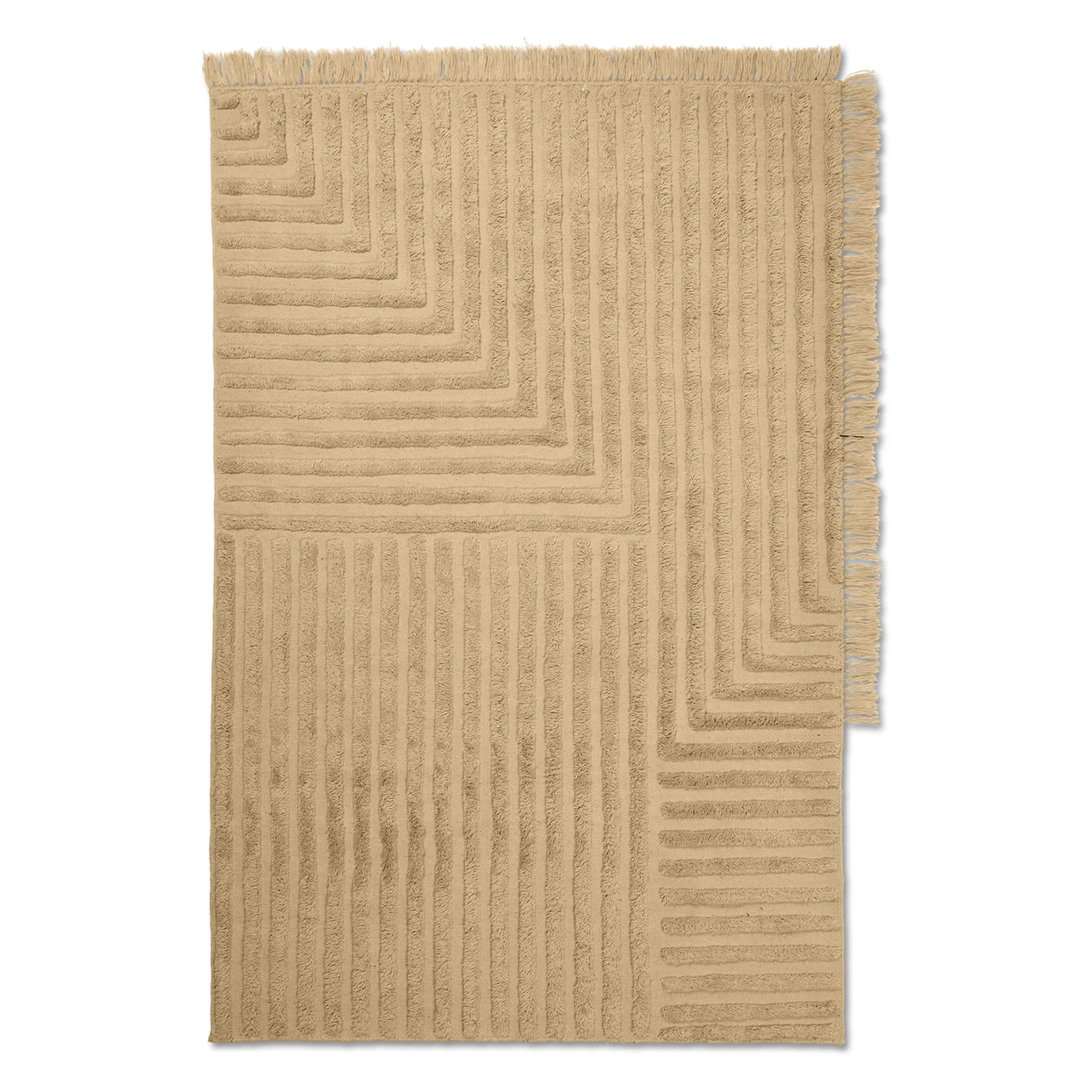Crease ullmatta 140x200 cm, Light Sand Ferm Living