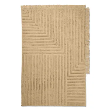 Crease ullmatta 140x200 cm - Light Sand - Ferm Living