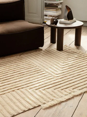 Crease ullmatta 140x200 cm - Light Sand - Ferm Living