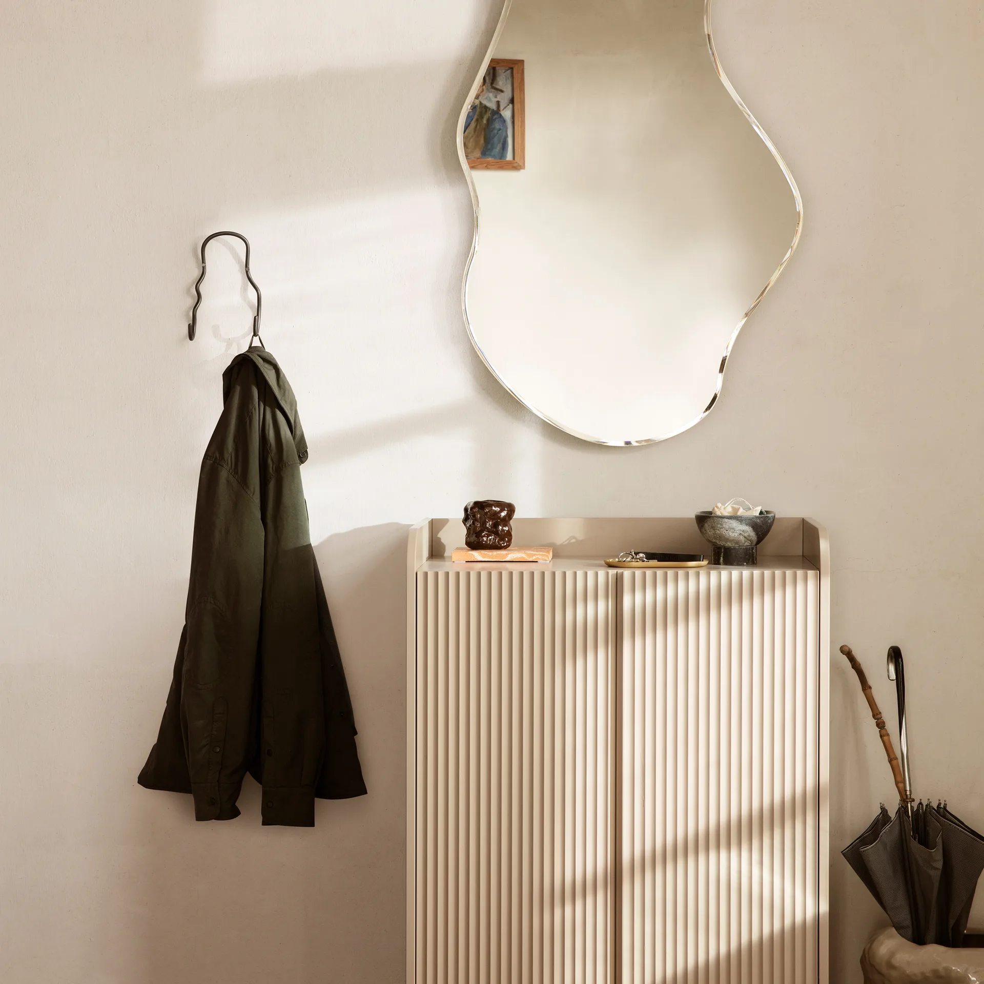 Curvature krok dubbel, Svart mässing Ferm Living