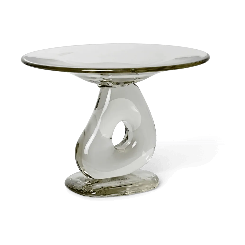 Damo glass centerpiece fat Ø21 cm, Clear Ferm Living