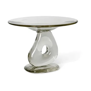 Damo glass centerpiece fat Ø21 cm - Clear - Ferm Living