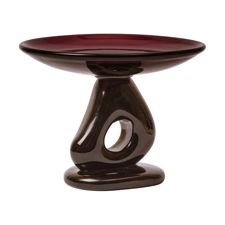 Damo glass centerpiece fat Ø30 cm - Dark grape - Ferm Living