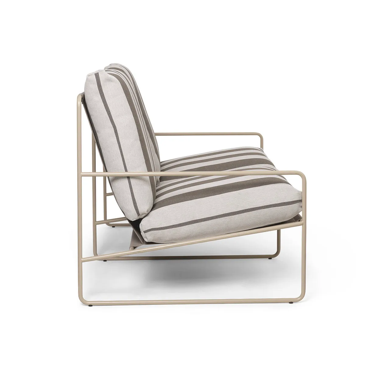 Desert 2-sits soffa, Cash stripe-chocolate Ferm Living