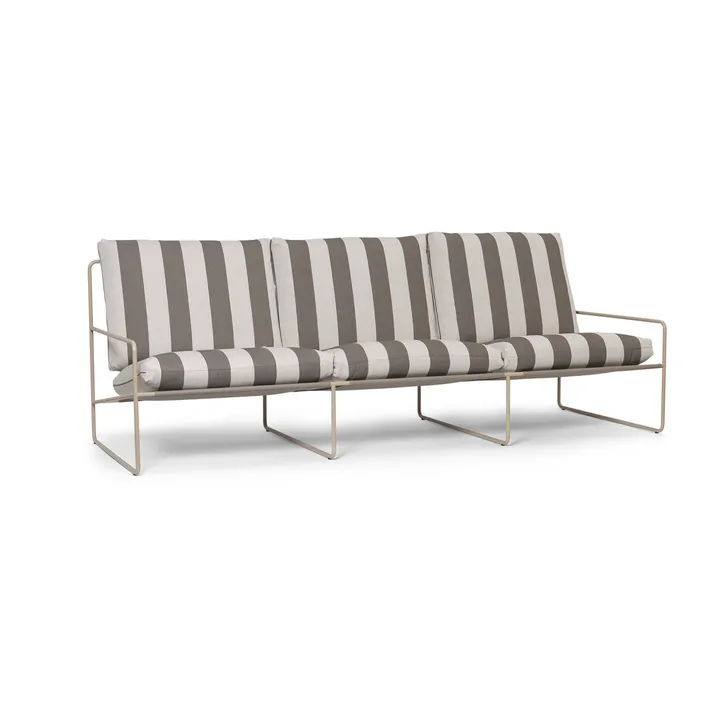 Desert 3-sits soffa - Cash stripe-chocolate - Ferm Living