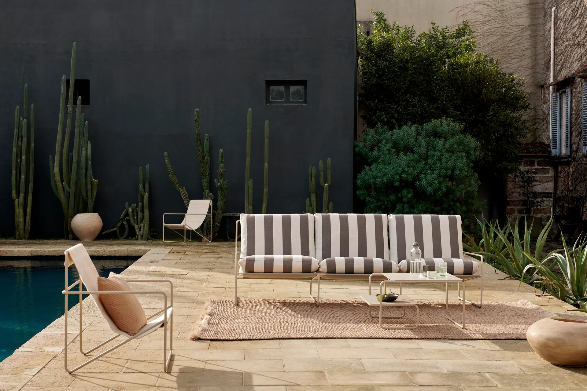 Desert 3-sits soffa, Cash stripe-chocolate Ferm Living
