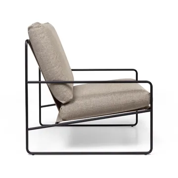 Desert fåtölj - tyg dark sand, svart stativ - Ferm Living