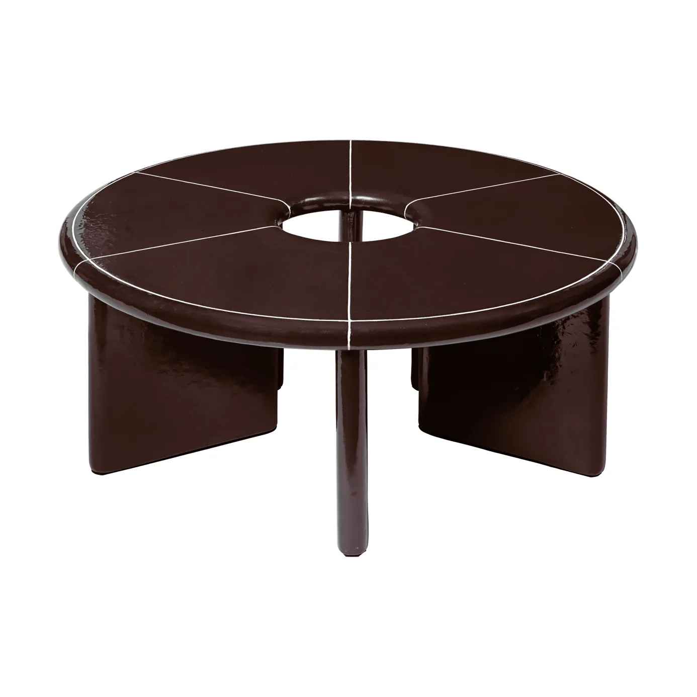 Deya soffbord Ø80x32 cm, Chestnut brown Ferm Living