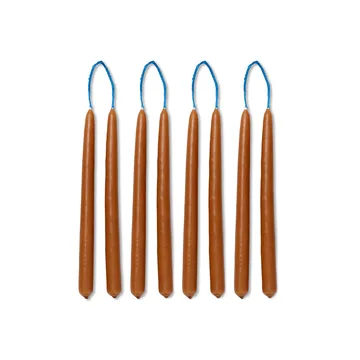 Dipped candles handgjorda ljus 15 cm 8-pack - Amber - Ferm Living