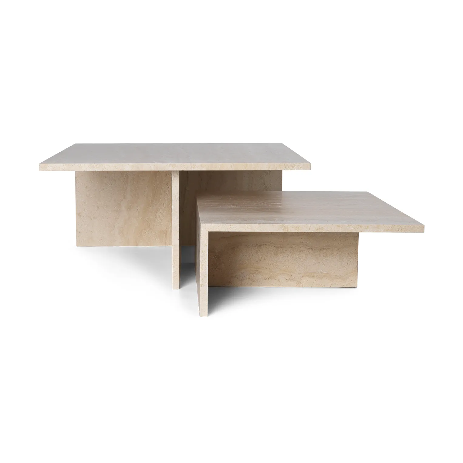 Distinct Grande Duo soffbord 133x70x35 cm, Travertine Ferm Living