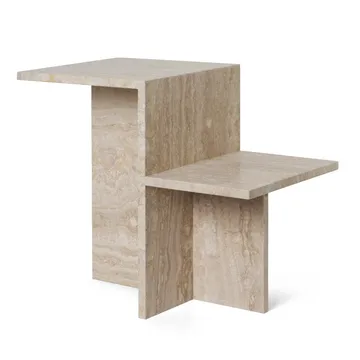 Distinct sidobord 59,5x35x50 cm - Travertine - Ferm Living