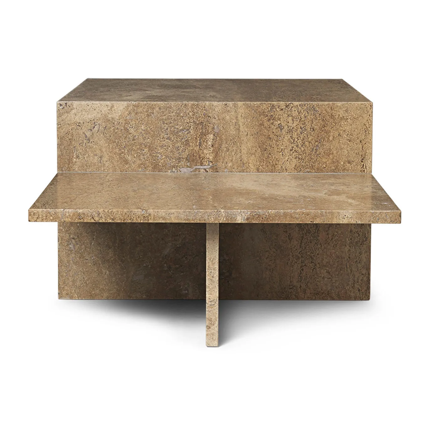 Distinct soffbord, Dark Brown Travertine Ferm Living