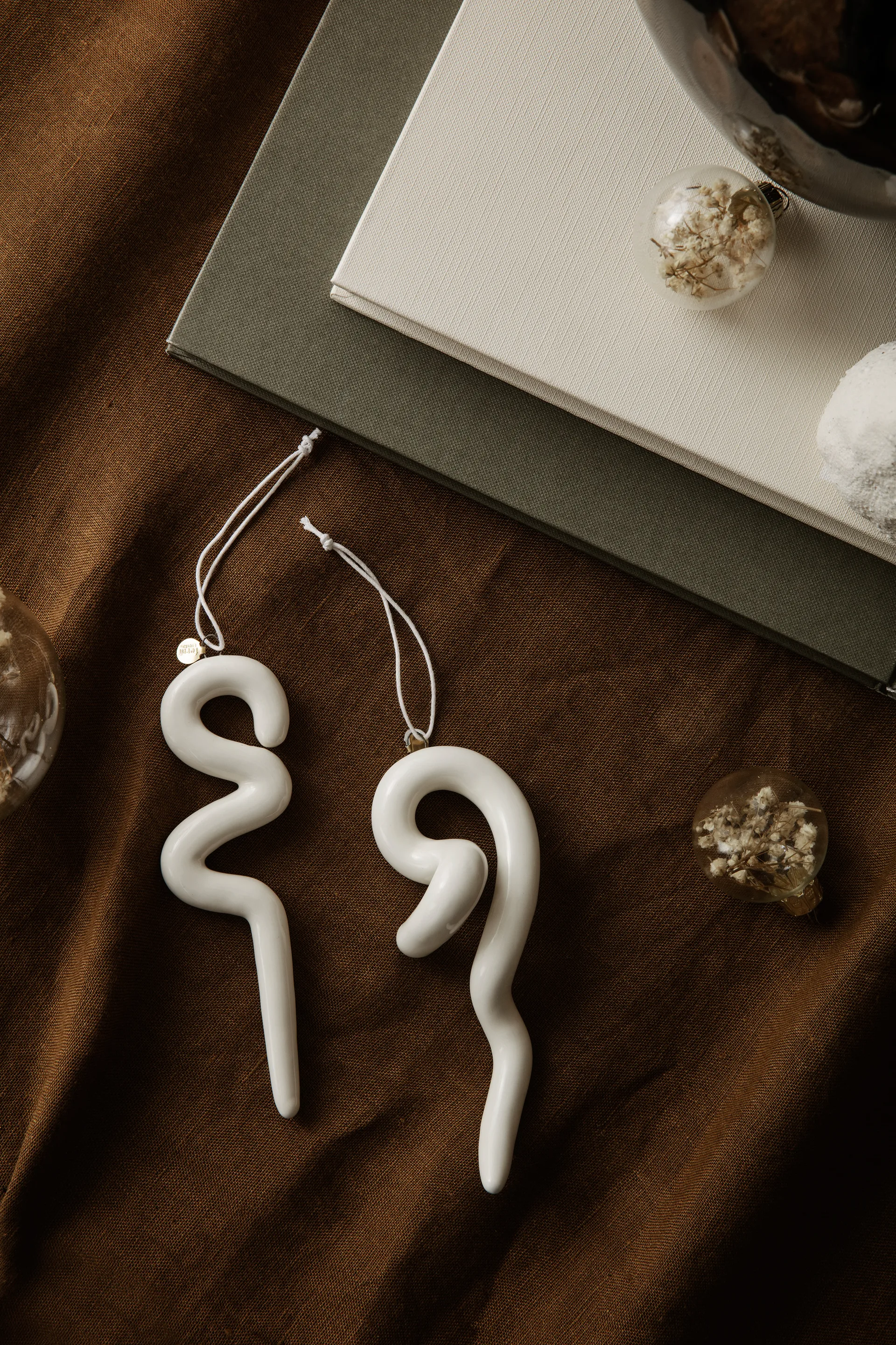 Doodle julhänge 14,5 cm 2-pack, Off-white Ferm Living