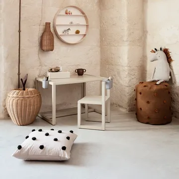 Dot kudde 50x50 cm - Sand-black - Ferm Living