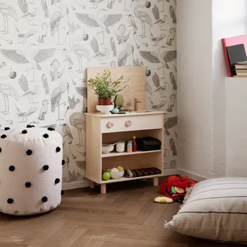 Dot puff Ø39 cm - Sand-black - Ferm Living