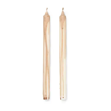 Dryp stearinljus 2-pack - Beige - Ferm Living