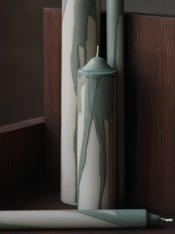 Dryp stearinljus 2-pack - Tea Green - Ferm Living