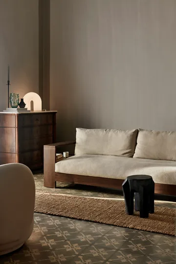 Edre soffa classic linen - Dark Stained-Natural - Ferm Living