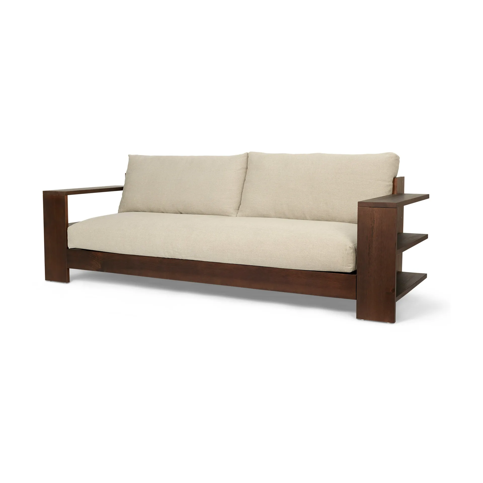 Edre soffa classic linen, Dark Stained-Natural Ferm Living
