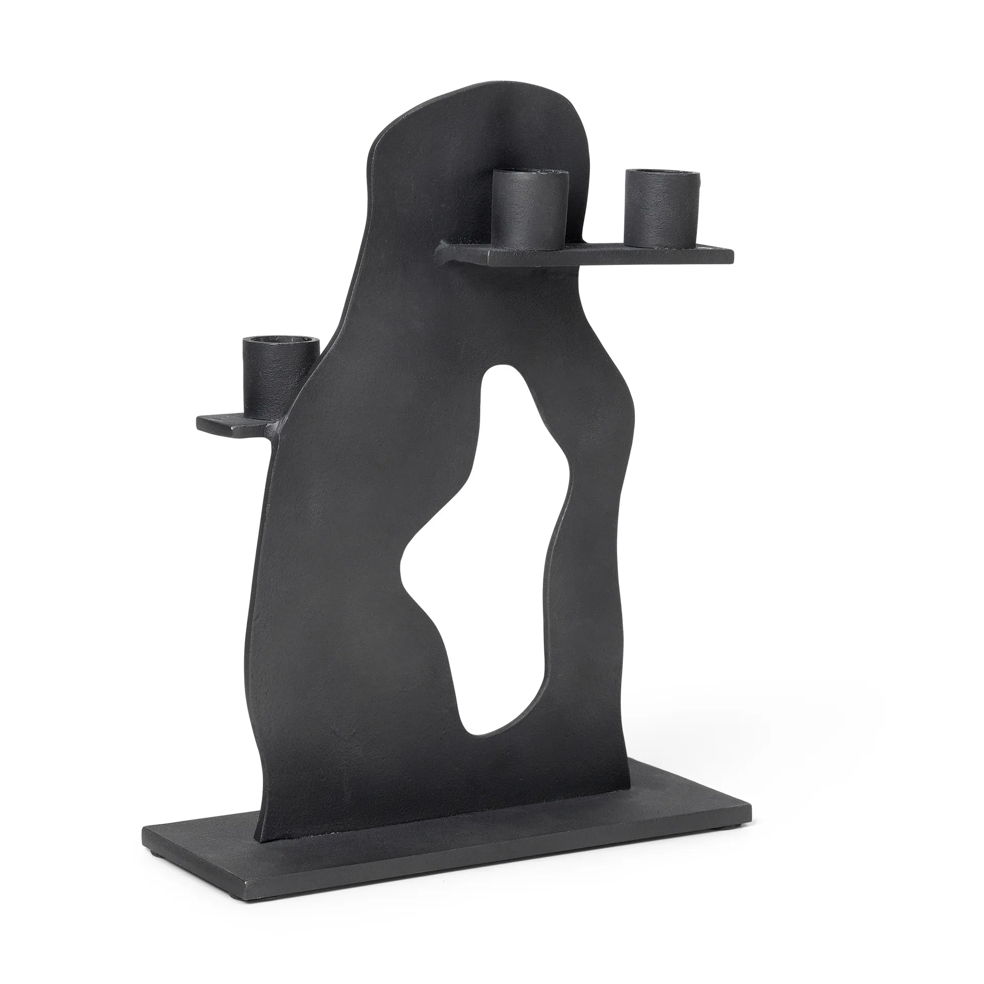 Erode ljusstake 21x27x4 cm, Blackened Aluminium Ferm Living