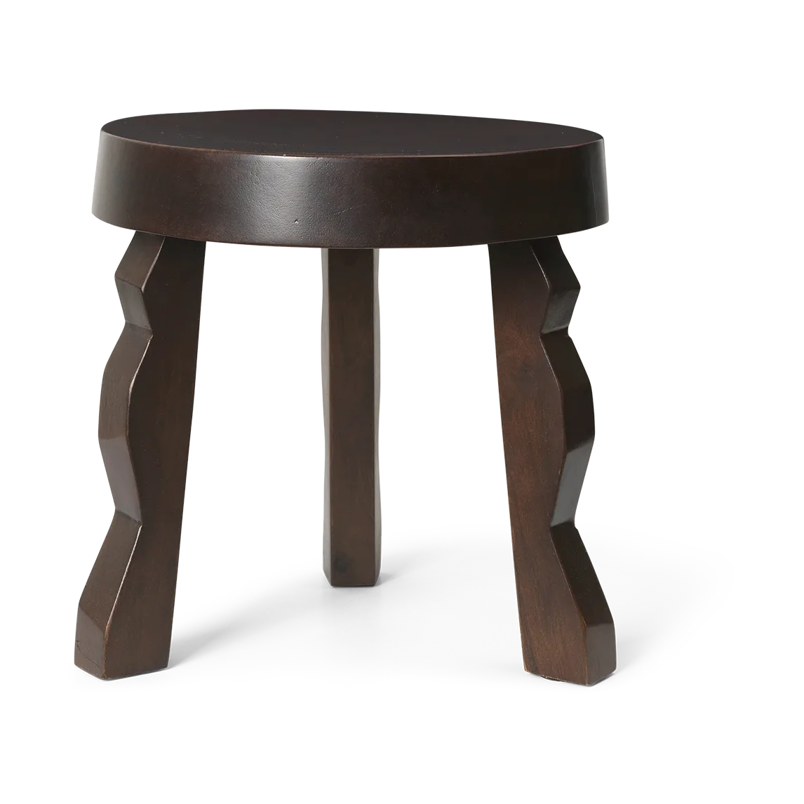 Faye rund pall, Dark Stained Mango, Ø31x30 cm Ferm Living