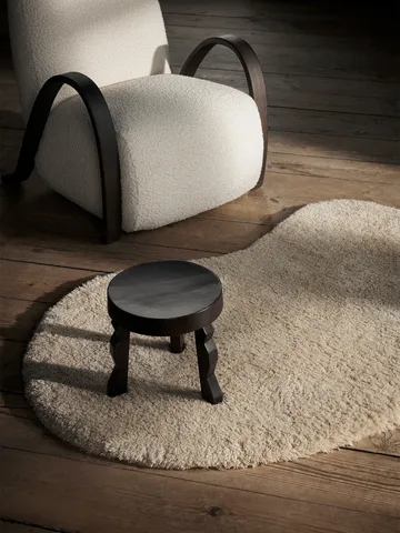 Faye rund pall - Dark Stained Mango, Ø31x30 cm - Ferm Living