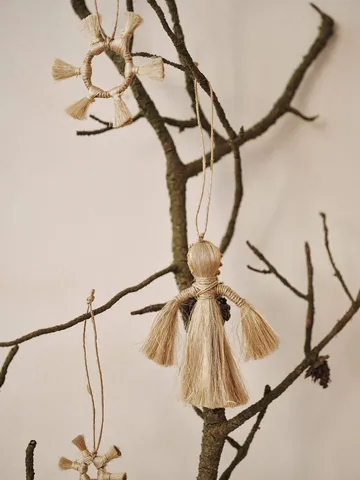 Ferm Living Jute Stars julgranshänge 3 delar - Natural - Ferm Living