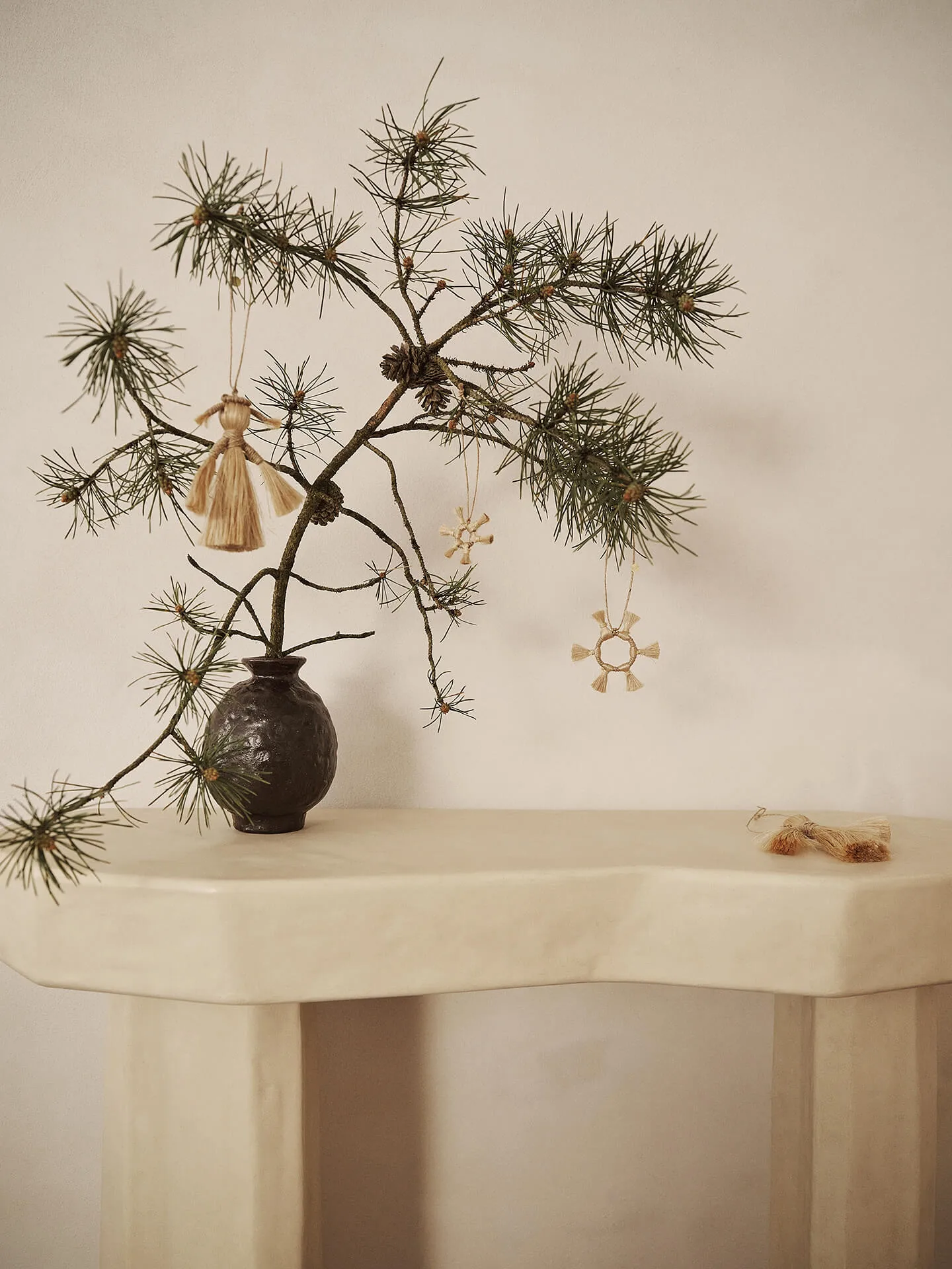 Ferm Living Jute Stars julgranshänge 3 delar, Natural Ferm Living