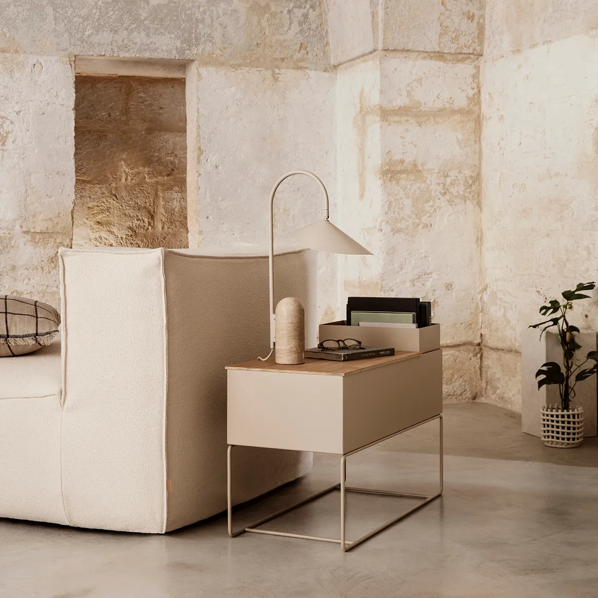 Ferm Living plant box large, Cashmere Ferm Living