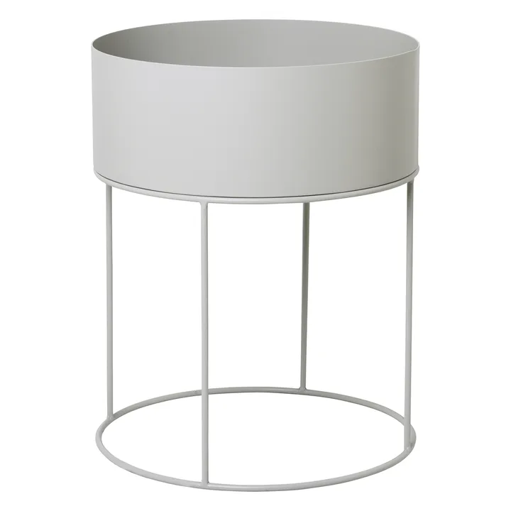 Ferm Living plant box rund - ljusgrå - Ferm Living