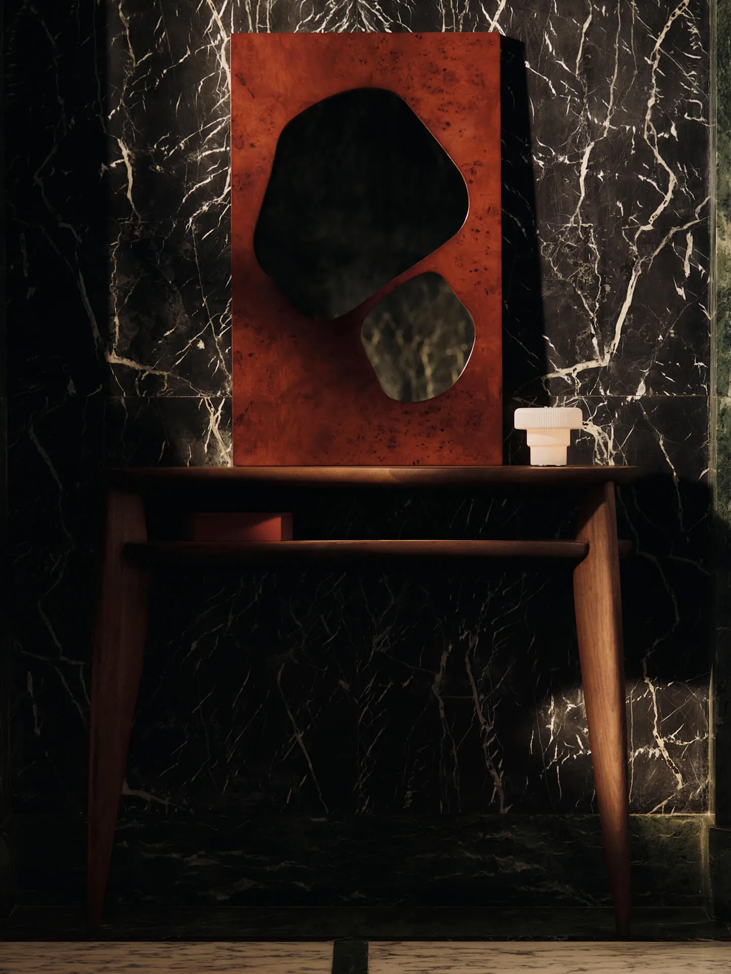 Feve konsolbord 100x36x85 cm, Walnut Ferm Living