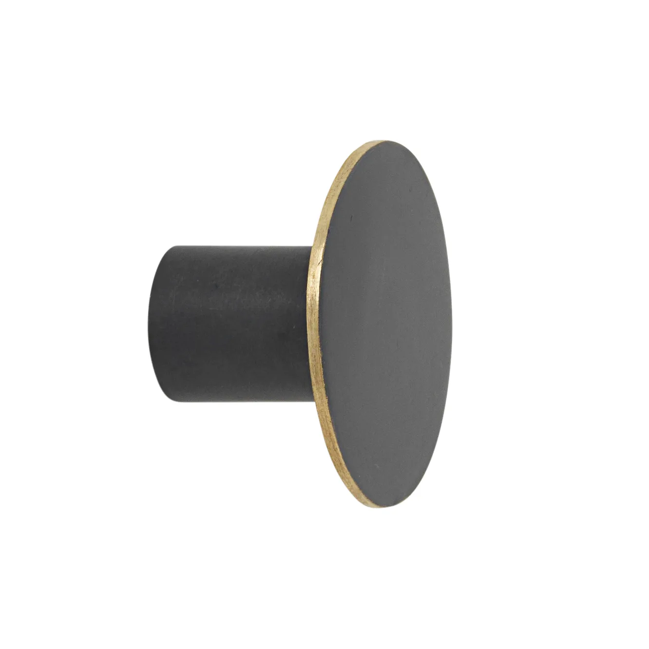 Flat Circle krok svart-mässing, Ø4 cm Ferm Living